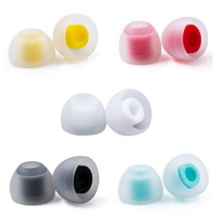 10 pcs/5 pairs earbud tips yinyoo kbear 07 replacement silicone ear buds tips earbuds rubber tips for 4.5mm -.7mm inner nozzle in ear earphones headphones(10pcs/5 pair/5 color/5 size,s/m/l/m-/m+)