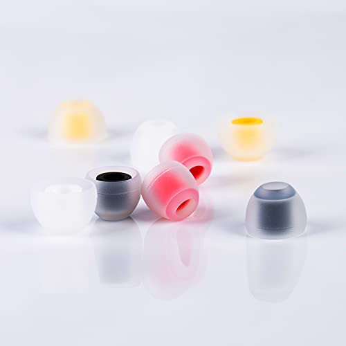 10 PCS/5 Pairs Earbud Tips Yinyoo KBEAR 07 Replacement Silicone Ear Buds Tips Earbuds Rubber Tips for 4.5mm -.7mm Inner Nozzle in Ear Earphones Headphones(10PCS/5 Pair/5 Color/5 Size,S/M/L/M-/M+)