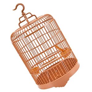 1 Set Round Bird Cage Plastic Parrot Parakeet Budgie Lovebird Cockatiel Cage Pet