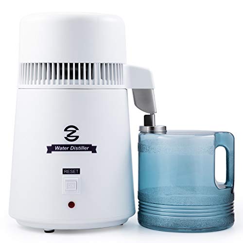 CO-Z Distilled Water Maker, 1 Gallon Water Distiller, 4L Home Countertop Water Distiller Machine, Table Desktop Water Distill Distilling Purifier Purification Filter, Home Pure Clean Water Device