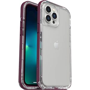 lifeproof for apple iphone 13 pro max/iphone 12 pro max, slim dropproof, dustproof and snowproof case, next series, clear/purple