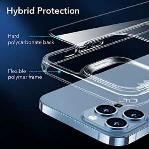 ESR Metal Kickstand Case Compatible with iPhone 13 Pro Case, Patented Three-Way Stand, Reinforced Drop Protection, Slim Flexible Back Cover, Clear