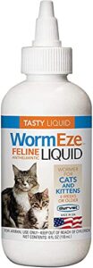 durvet wormeze feline liquid wormer for cats & kittens 4oz.… (new - 4 fl oz (pack of 1))