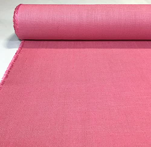 USA Fabric Store Jute Burlap Fabric Rose Pink 58" Wide 11 OZ Premium 100% Upholstery by The Yard