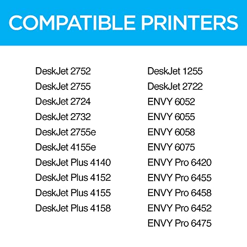 LD Products Remanufactured Ink Cartridge Replacements for HP 67XL High Yield (1 Black, 1 Color, 2-Pack) for use in DeskJet: 1255, 2722, 2724, 2732, 2752, 2755, 2755e, 4155e, 4140, 4152, 4155, 4158