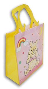 winnie the pooh reusable tote bag for baby supplies, grocery, library, and more - 13 x 15 inches