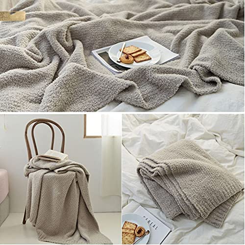 Super Soft Blanket 50”x60” Cozy Throw Blanket Chunky Knit Blanket Fluffy Blankets Throws and Blankets for Couch Sofa Bed Office, Cream