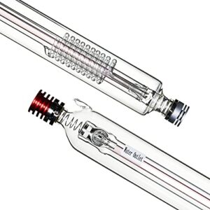 omtech 80w laser tube replacement for co2 laser engravers and laser cutters, co2 filled yl tube for laser engraving cutting marking machines, 60mm dia. 1250mm borosilicate glass tube, 12000hr life