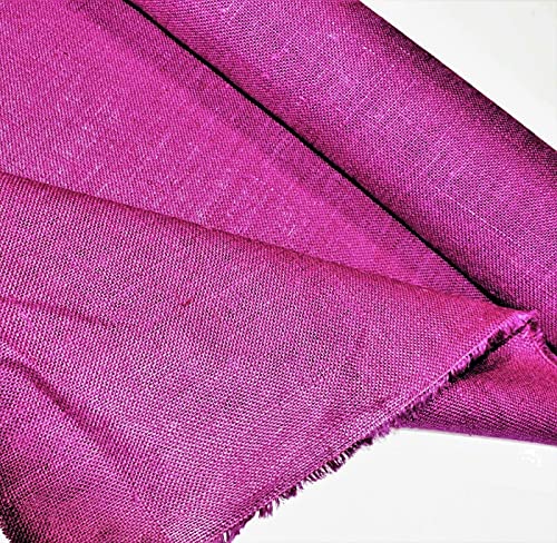 USA Fabric Store Burlap Jute Fabric Magenta Purple 56 inch Wide 11 Oz by The Yard Premium Upholstery