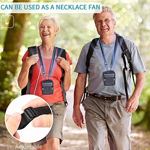 ALPIAZ Portable Waist Clip on Fan & Necklace Fan 2 in 1, Personal Belt Fan with 15H Working Time, 5000RPM Strong Airflow, 3 Speeds, 4000mAh Battery Powered Body Fan for Working Camping Hiking Outdoor