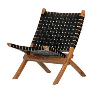 South Shore Balka Dining Chair with Armrests, Set of 2, with Arms, Rattan and Black