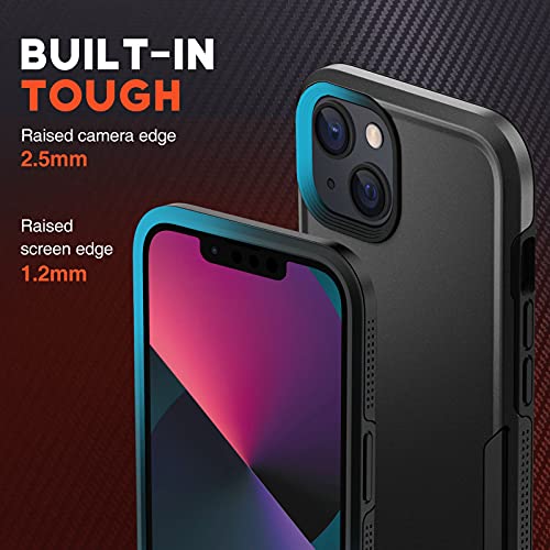 NTG Military Shockproof iPhone 14 Case, iPhone 13 Case [2 Layer Structure Protection] [Military Grade Anti-Drop] Hard Slim iPhone 14/13 Phone Case,Shockproof Protective Phone Case for iPhone 14/13