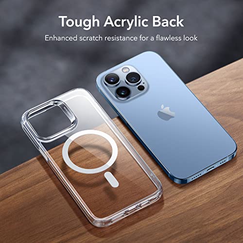 ESR for iPhone 13 Pro Max Phone Case, Compatible with MagSafe, Shockproof Military-Grade Protection, Yellowing Resistant, Magnetic Case for iPhone 13 Pro Max, Classic Hybrid Case (HaloLock), Clear