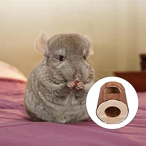 TDDGG 1 Pc Chinchilla Natural Tree Hole Tunnel Toy Hamster Wooden House Tree Trunk Hamster Hideout Pet Supplies Squirrel Feeder