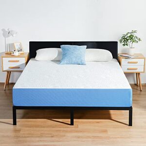 olee sleep 8 inch ventilated gel infused memory foam mattress, certipur-us® certified, blue, full