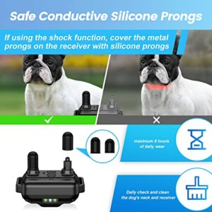 Slopehill Dog Training Collar, Electronic Dog Shock Collar with Remote for Small Medium Large Dog Breeds (Black)