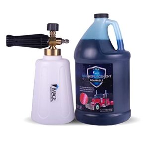 image wash products wax replacement (foam-on/rinse-off coating) with pressure washer foam cannon for truck wash & car wash (w/gallon of wax replacement) – protects your car/truck for over 30 days