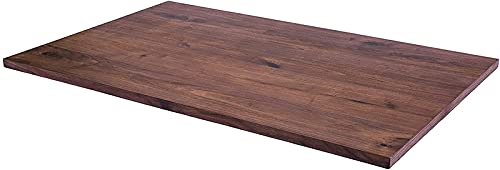 WOODCN Home Office Desk Handmade Rustic Style Workstation Computer Desk Solid Walnut Wood Veneer with Metal Modern Simple Study Writing Desks (58x28 Inch, Only Table Top)