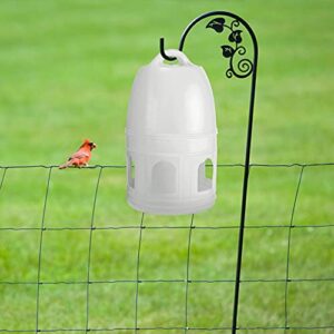 POPETPOP Automatic Bird Feeder Waterer- Plastic Hanging Pigeon Water Dispenser, Bird Cage Accessories for Parrot Parakeet Canary, 5L