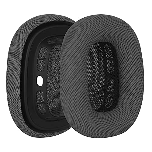 Geekria QuickFit Replacement Ear Pads for AirPod MAX Headphones Earpads, Headset Ear Cushion Repair Parts (Black)