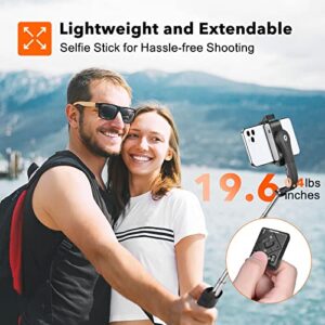 Gimbal Stabilizer for Smartphone, 2 Axis Selfie Stick Tripod with Face Tracking, 360° Rotation, 4 in 1 Portable Phone Tripod w/Extendable Stick for iPhone 14/Android Video Recording hohem iSteady Q