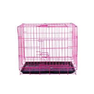 balacoo pet folding cage pet collapsible dog cage suitable for puppy cat rabbit indoor ourdoor portable pet cage, small size, 35cm