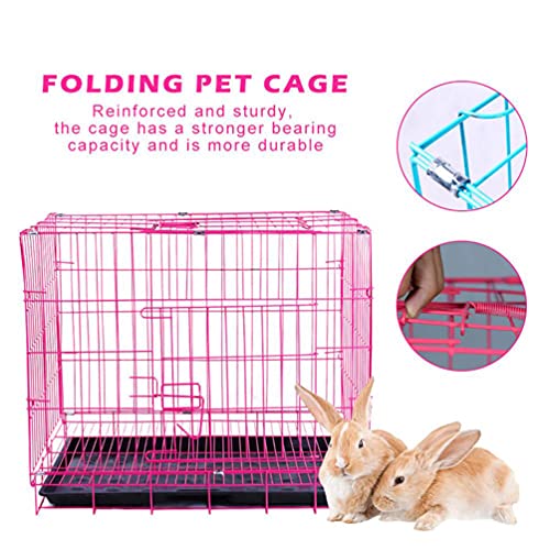 Balacoo Pet Folding Cage Pet Collapsible Dog Cage Suitable for Puppy Cat Rabbit Indoor Ourdoor Portable Pet Cage, Small Size, 35cm