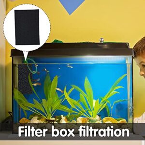 Honoson 4 Pieces Filter Foam Sponges, Aquarium Bio Sponge Sheet Filter Media Pad, Cut-to-Size Foam for Fish Tank (Black,8 x 4 x 1 Inch)