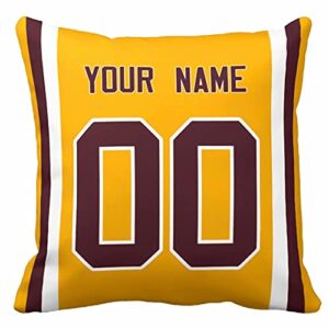 Throw Pillow 2 Packs Custom Any Name and Number for Men Youth Boy Gift