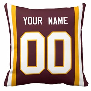 Throw Pillow 2 Packs Custom Any Name and Number for Men Youth Boy Gift