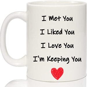 i love you gifts for her wife girlfriend coffee mug, mothers day gifts for wife from husband boyfriend him - anniversary birthday romantic cute gifts, funny presents for her mug, white, 11oz