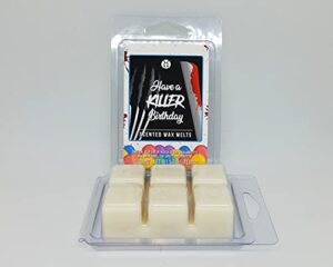 killer birthday wax melts | horror-themed soy wax melts