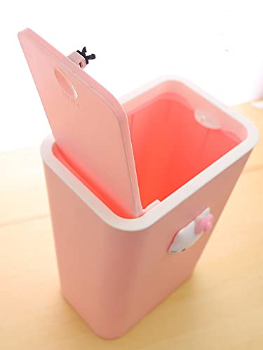 New Girls Lovely 11.03"(H) Square Home Kitty Waste Garbage Trash Can Bin