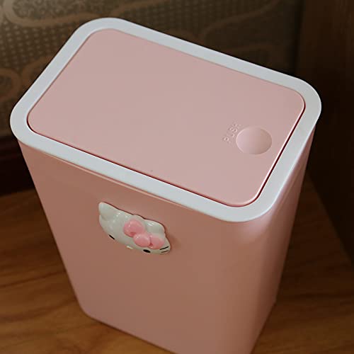 New Girls Lovely 11.03"(H) Square Home Kitty Waste Garbage Trash Can Bin