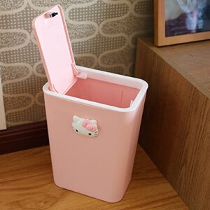 New Girls Lovely 11.03"(H) Square Home Kitty Waste Garbage Trash Can Bin