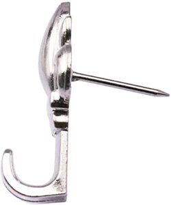 rforply pack of 20 zinc alloy flower shape push pin hangers hook pin wall hooks (silver)