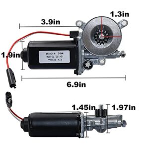 rv Power Awning Universal Replacement Motor 373566, Compatible with solera Power Awnings, with Single 2-Way Connector, 12-Volt DC 75-RPM, Strong and Durable