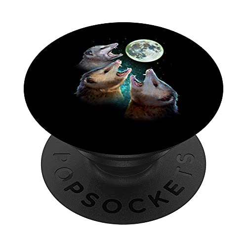 Three Opposum Moon With 3 Possums And Dead Moon Costume PopSockets Swappable PopGrip