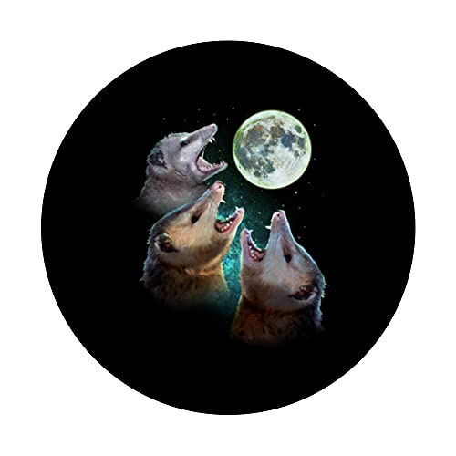 Three Opposum Moon With 3 Possums And Dead Moon Costume PopSockets Swappable PopGrip