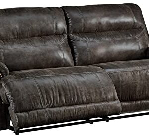 Signature Design by Ashley Grearview 2 Seat Power Reclining Sofa with Adjustable Headrest, Dark Gray
