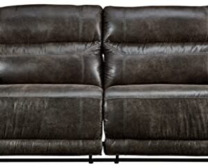 Signature Design by Ashley Grearview 2 Seat Power Reclining Sofa with Adjustable Headrest, Dark Gray