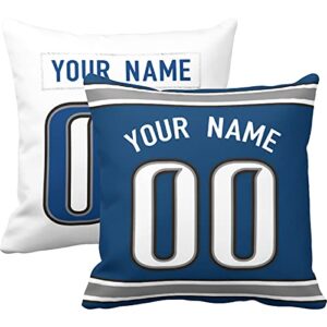 detroit throw pillow custom any name and number for men youth boy gift