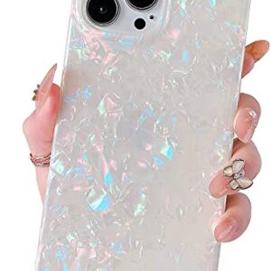 Hapitek Compatible with iPhone 13 Pro Max Case for Women Cute Slim Soft Silicone Gel Flexible Phone Case Girly Glitter Bling Protective Pink Marble Case for iPhone 13 Pro Max 6.7 INCH