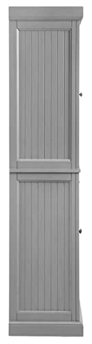 Crosley Furniture Seaside Kitchen Pantry Cabinet, Distressed Gray