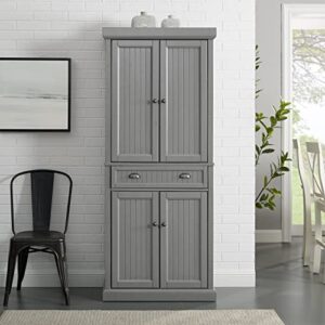 Crosley Furniture Seaside Kitchen Pantry Cabinet, Distressed Gray