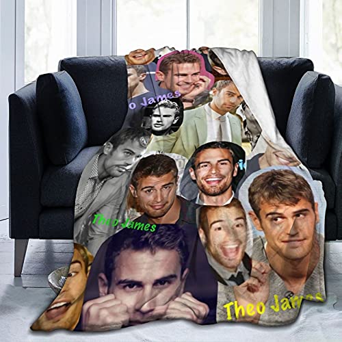 Blanket Theo James Soft Flannel Fleece Throw Blanket Soft Flannel All-Season Room Decoration Carpets (50"x40")