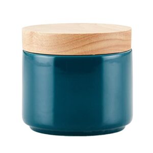 Rachael Ray Ceramics Stacking Spice/Seasoning Box Set with Lid, 2 Piece, Teal