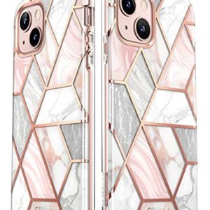 i-Blason Cosmo Series Case for iPhone 13 Mini 5.4 inch (2021 Release), Slim Full-Body Stylish Protective Case with Built-in Screen Protector (Marble)