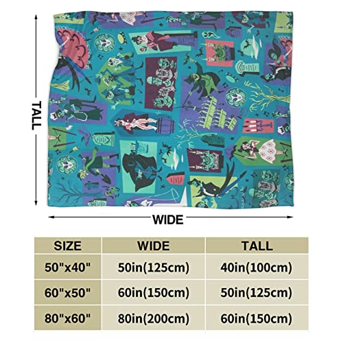Haunted Mansion Flannel Blanket Lightweight Cozy Bed Blankets Soft Throw Blanket Fit Couch Sofa Suitable for All Season 50"X40"
