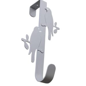 Bird Over The Door Hook - Coat Multi Purpose Organizer Hanger for Doors Door Mount Towel Hanger Towel Hooks for Bathroom Kitchen Beach Towels Bathrobe Swimsuit Door Mount Pool Towel Rack White